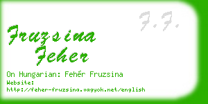 fruzsina feher business card